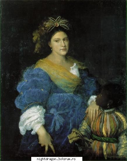 Titian (Tiziano Vecellio) - "Laura dei Dianti" - Pictura