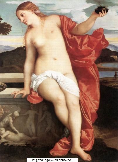 Titian (Tiziano Vecellio) - detaliu din "Sacrul si profanul" - Pictura