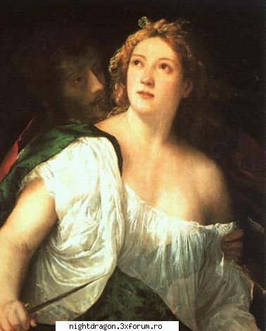 Titian (Tiziano Vecellio) - "Sinuciderea Lucretiei" - Pictura
