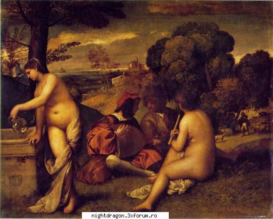 Titian (Tiziano Vecellio) - "Concert pastoral" - Pictura