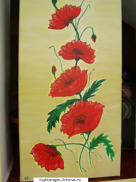 flori de in ulei pe panza,dim. 20x40cm.
                             pret 90lei vanzare tablouri