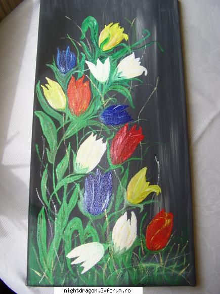 lalele -pictura in ulei pe panza,dim. 20x40cm
                              pret 60 lei vanzare