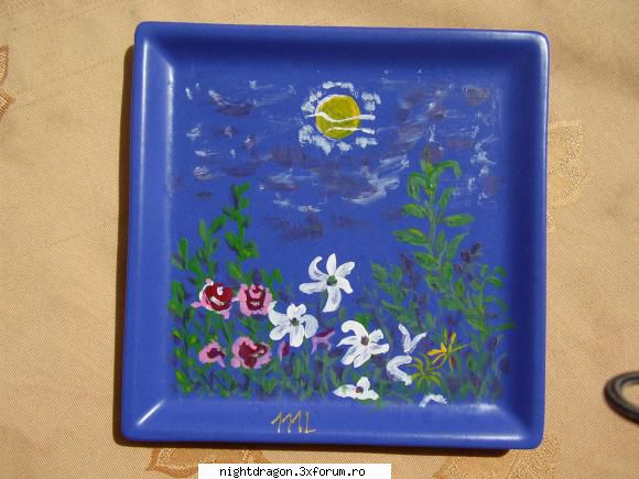 Vanzare tablouri pictate in ulei pe paza - FARFURIE DECOR PICTATA MANUAL- din ceramica Pret - Pictura