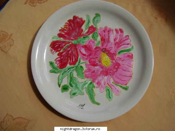 Vanzare tablouri pictate in ulei pe paza - FARFURIE DECOR PICTATA MANUAL -Din ceramica Pret - Pictura
